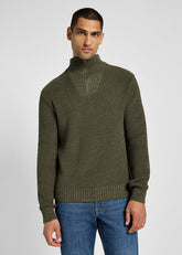 Lee Męski Sweter Half Zip Knit Mercantile Green L83Y008526 112355675
